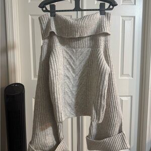 H&M Cream Off-Shoulder Sweater